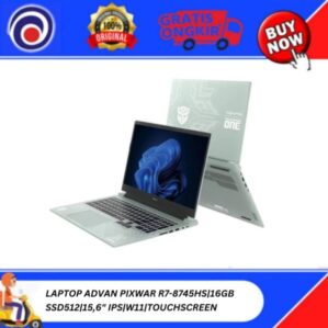 LAPTOP ADVAN PIXWAR R7-8745HS | 16GB SSD512 | 15,6″ IPS | W11 | TOUCHSCREEN