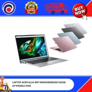LAPTOP ACER AL14-36P N4500|8GB|SSD 512GB 14″IPS|W11+OHS