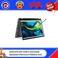 ACER SPIN ASP CORE 5 120U | 16GB SSD512 | 14″IPS | TOUCH PEN | W11+OHS