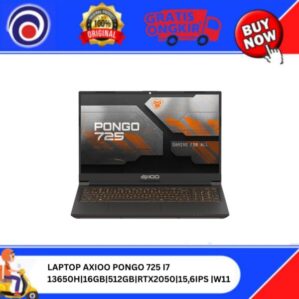 LAPTOP AXIOO PONGO 725 I7 13650H|16GB|512GB|RTX2050|15,6IPS |W11