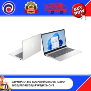 LAPTOP HP 14S EM0730/0731AU R7 7730U 16GB|SSD512GB|14″IPS|W11+OHS