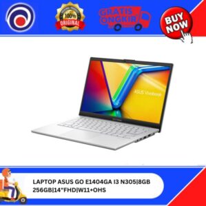 LAPTOP ASUS GO E1404GA I3 N305|8GB|256GB|14″FHD|W11+OHS