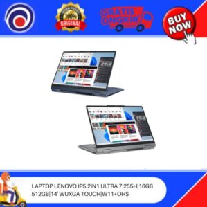 LAPTOP LENOVO IP5 2IN1 ULTRA 7 255H|16GB|512GB|14′ WUXGA TOUCH|W11+OHS