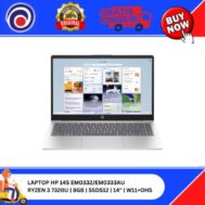LAPTOP HP 14S EM0332/EM0333AU RYZEN 3 7320U|8GB |SSD512 |14″|W11+OHS