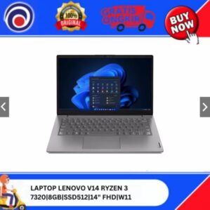 LAPTOP LENOVO V14 RYZEN 3 7320|8GB|SSD512|14″ FHD|W11+OHS