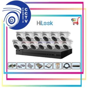 PAKET CCTV + PASANG MERK HILOOK 2 MEGAPIXEL 16 CHANNEL 13 KAMERA