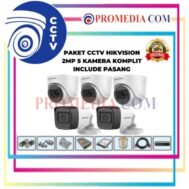 PAKET CCTV + PASANG MERK HIKVISION 2 MEGAPIXEL 8 CHANNEL 5 KAMERA