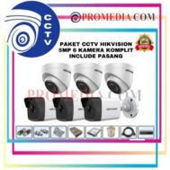 PAKET CCTV + PASANG MERK HIKVISION 5 MEGAPIXEL 8 CHANNEL 6 KAMERA