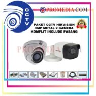 PAKET CCTV + PASANG MERK HIKVISION METAL 5 MEGAPIXEL 4 CH 2 KAMERA