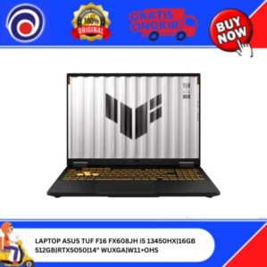 LAPTOP ASUS TUF F16 FX608JH i5 13450HX|16GB|512GB|RTX5050|14″ WUXGA|W11+OHS