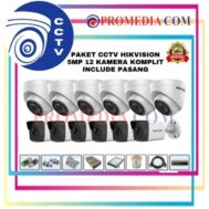 PAKET CCTV + PASANG MERK HIKVISION 5 MEGAPIXEL 16 CHANNEL 12 KAMERA