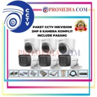 PAKET CCTV + PASANG MERK HIKVISION 2 MEGAPIXEL 8 CHANNEL 6 KAMERA
